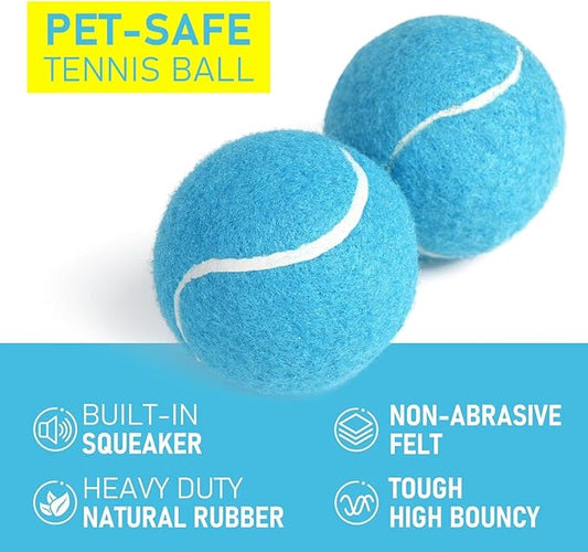 PrimePets Tennis Balls for Dogs, 2.5 Inch Thick Bouncy Balls for Dogs, Interactive Fetch Dog Toy Balls for Indoor Outdoor Play Fetch Dog Balls for Medium, Large Dogs