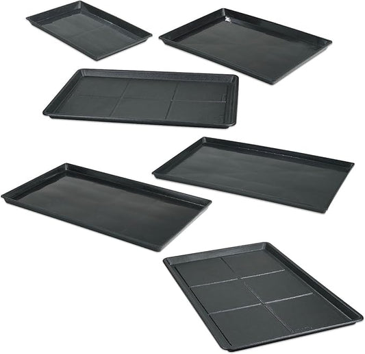 ProSelect Replacement Floor Trays - Durable Easy-to-Clean Plastic Trays for Everlasting Crates - X-Small, 18" x 12", Black