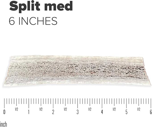 Split Elk Antlers for Dogs - Naturally Shed Split Antlers for Dogs - No Artificial Colors Split Dog Antlers - Long-Lasting Split Elk Antler - Premium Dog Antler Chews (Medium, 6 inches)