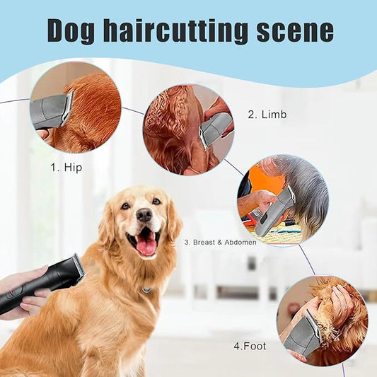 10 Blades for Dog Grooming Blades Compatible with Andis,Oster A5,Wahl km10 Dog Clippers,Size-#10, 1/16-Inch Cut Length (4PCS-#3FC+4FC+5FC+7FC)