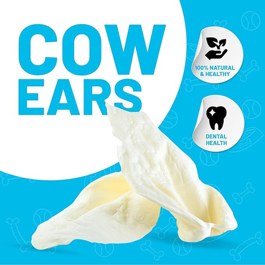 Sitka Farms Cow Ears for Dogs 12 Count - Premium Beef Natural Dog Treats for Small, Medium and Large Dogs - Free Range Grass-Feed Cattle