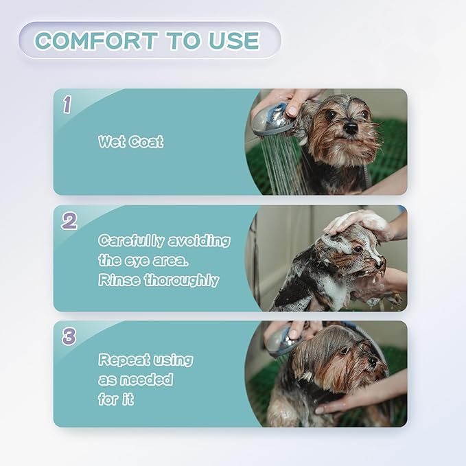 Dog Shampoo - Effective and Gentle Shampoo for Dogs and Cats with Natural Extracts- 300ml(10.1 FL.OZ)