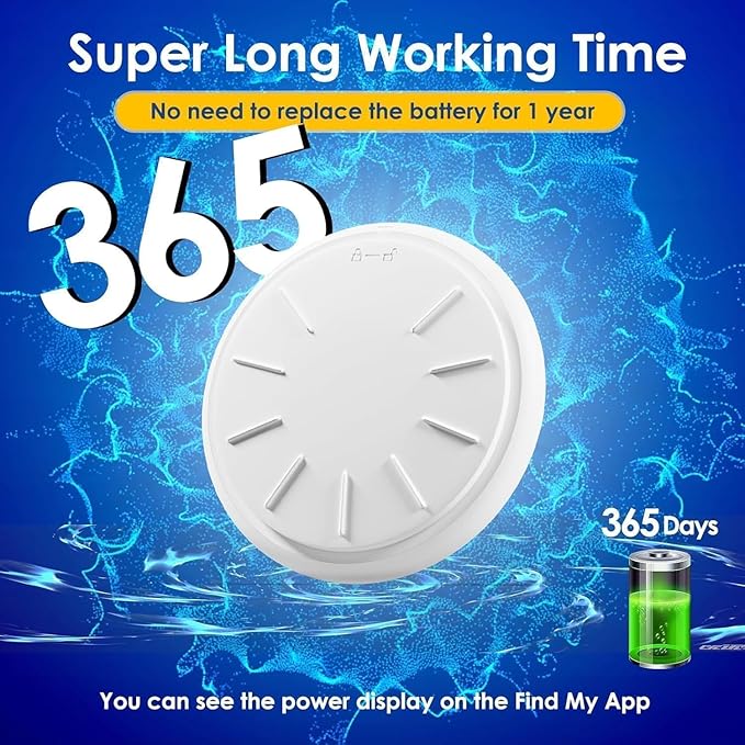 Cat Tracker,No Monthly Fee Cat Tracker Collar (Only iOS),Waterproof Pet Tracker for Cats with Safety Elastic Buckle,Works with Any Collar,Compatible with Apple Find My App not for Android-(Pink)