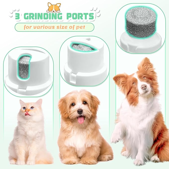 4 in 1 Dog Grooming Kit, Cordless Dog Clippers for Grooming, Low Noise Paw Trimmer Electric, Cat Hair Clippers Kit with Nail Grinder, Rechargeable Pet Hair Shaver for Small & Large Cat Pet