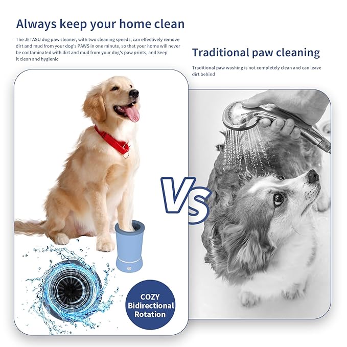 Dog Paw Cleaner,Automatic paw cleaner For dogs, Type-c Charging, Designed For Small To Medium Sized Dogs ,Easy To Carry,Keeps Homes Clean (blue)