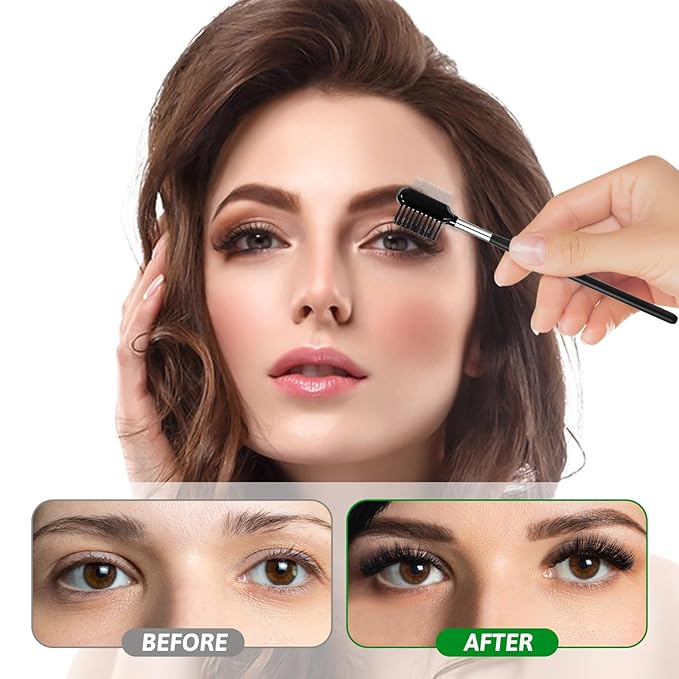 2 PCS Metal Grooming Comb for Dogs, Double-Sided Dog Grooming Comb Soft Bristles Eye Cleaning Brush Facial Brush Tear Stain Removal Tool for Dogs Puppies Cats Removing Booger Flea Gunk Crust Mucus