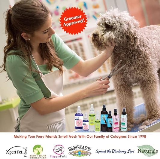 Showseason Bath & Brush Therapies® Mysterious Male® Pet Cologne 4.5 oz For Dogs | Long-Lasting Odor Eliminator | Paraben-Free | Biodegradable and Non-Toxic | Made in USA