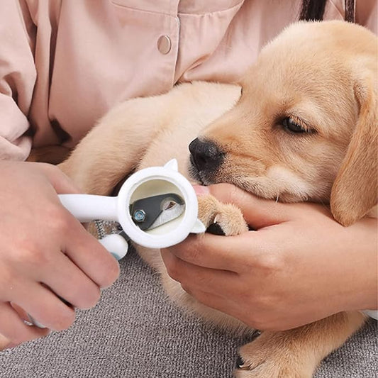 Pet Nail Clippers, Avoid Nails Flying Everywhere, Transparent Nail Storage Compartment Design, Independent Storage Files, Stainless Steel Pet Nail Clippers (Pink)