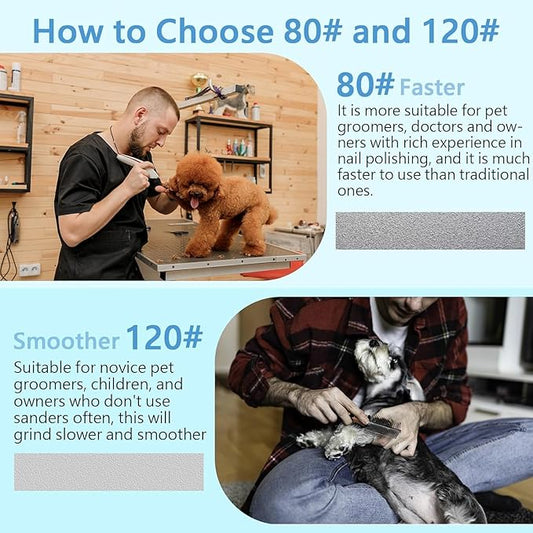 Diamond Rotary Nail Grinder Bits for Dog, 1/8" Diamond Dog Nail Grinder Attachment Attachment for Dremel Grinder Replacement Heads Pets Nail Care Clippers for Medium Large Dogs.