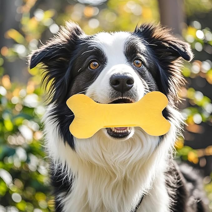 Dog Bone Pillow Bone Shape Pillow for Dogs 6 x 10 Inch Soft Calming Dog Toy for Small Medium Dogs