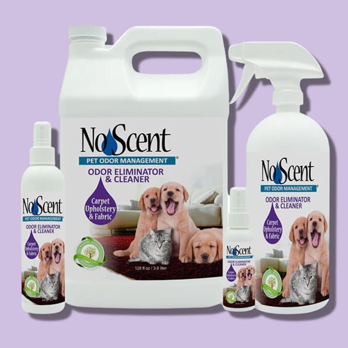 No Scent Carpet Upholstery & Fabric Furniture Spray Spot Cleaner for Wet Dog Smell, Cat Spray, Pet Odor, Urine, Poop & Secretions (2 Fl Oz / 59 mL)