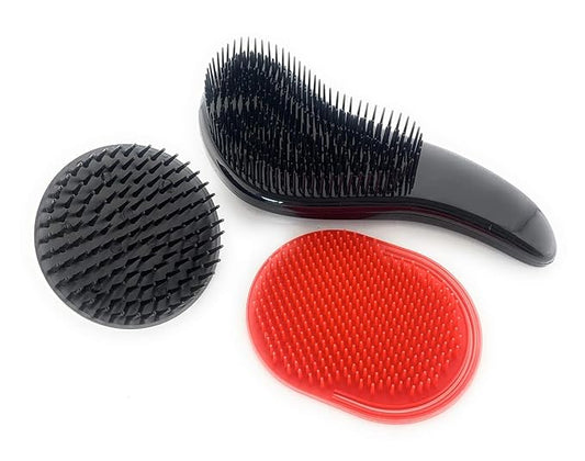 G.B.S Pet Deshedding Tools 3 Pack - Wave Fur Brush, Shampoo Brush, and Massager Brush - Perfect for Dogs or Cats