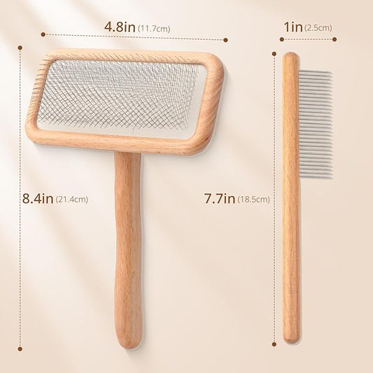 Sheepskin Wool Brush - Carpet Rake Tool for Pet Hair Removal and Household Fabric Care