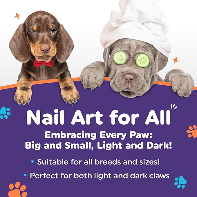 Dog Nail Polish Pens Quick Dry 15 Colors - Pet Nail Polish for Dogs or Cats, Easy Application Dog Safe Nail Polish, Fast Dry Dog Polish - Great Girl Dog Accessories, or a Puppy Nail Pawlish Set