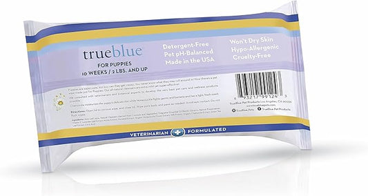 TrueBlue Chamomile & Honeysuckle Pure & Sure Puppy Wipes – Pre-Moistened Puppy Pads for Cleaning Dirty Paws, Coats, Dog Hair – Extra Large – 8”x7” – 100 Count