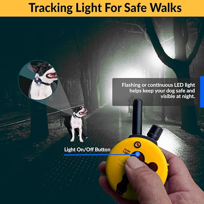 E-Collar – Educator ET-302-1/2 Mile Waterproof Remote Dog Training Collar Includes Premium Finger Clicker Trainer, 100 Programmable Levels + Vibration + Light + Sound