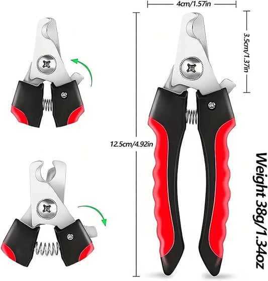 DoggyDapper Dog Nail Clippers and Trimmer with Safety Guard to Avoid Over-Cutting Toe Nails- Professional Grooming Razor Edge Blades Pet Nail Clipper with Free Nail File for Small Medium Large Breeds