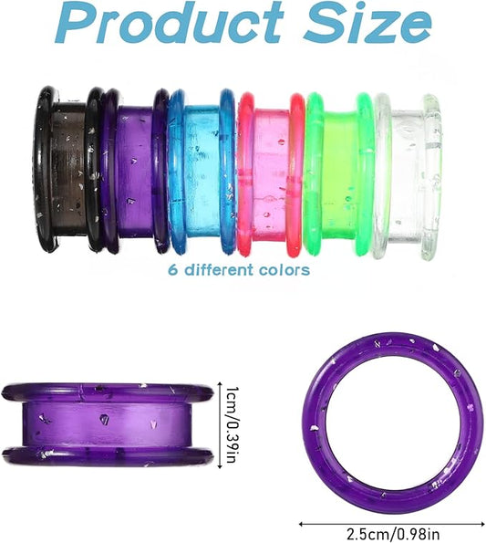 12 PCS Scissors Finger Rings Soft Silicone Scissors for Pet Grooming Scissors Accessories for Animal Hair Cutting Thumb Inserts Finger Protector Ring for Professional Barber