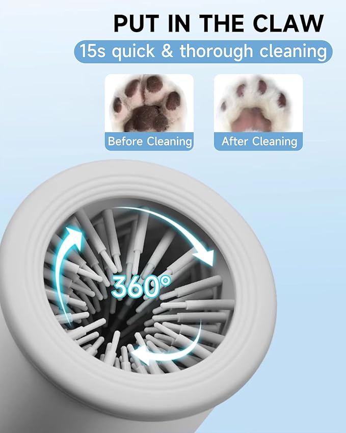 Automatic Dog Paw Cleaner for Dogs,Electric Dog Foot Paw Washer Cup and Massager,2 Speeds for Thorough Cleaning and USB Rechargeable,Pet Paw Feet Cleaner for Small Medium Dogs Cats (Pink)