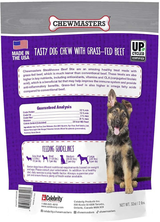 Dog Treats Beef Stix, Grass Fed, Wheat Free, Corn Free, Soy Free (32 OZ), Healthy Dog Chews for All Breeds