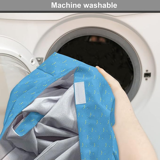 Lunarable Yellow and Blue Dog Crate Cover, Stars in The Sky Themed Vibrant Colored Celestial Pattern, Easy to Use Pet Kennel Cover for Medium Large Dogs, 36 Inch, Blue Yellow