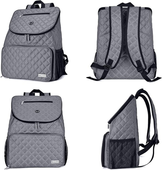 BAGLHER Dog Travel Bag,Airline Approved Pet Supplies Backpack, Dog Travel Backpack with 2 Silicone Collapsible Bowls and 2 Food Baskets.