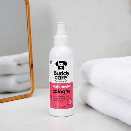 Dog Cologne - Watermelon - 200ml - Delicate and Powdery Scented Dog Cologne - Refreshes Between Dog Washes