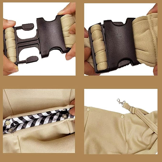 Small Dog Sling Cat Carrier Adjustable Strap Hands Free Pet Puppy Travel Bag Backpack Large Capacity Dog Carrying Bag with Side Pockets for Cats