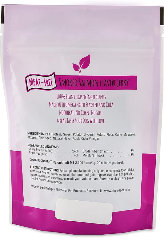 Healthy Breeds Cavachon Smokin' Oven Meat-Free Smoked Salmon Flavor Jerky Dog Treats 4 oz