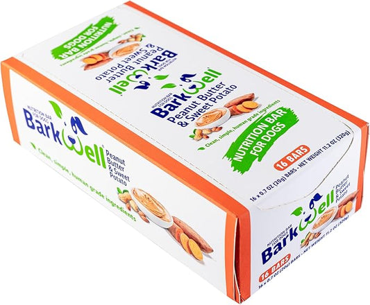 Peanut Butter Bars for Dogs, 0.7 Ounce, 16-Pack (Sweet Potato) Dog Treat