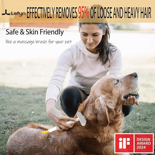 Cat & Dog Deshedding Brush,Dog Deshedding Tool,cat & Dog Brush For Shedding,Professional Pet Deshedding Brush For Dogs And Cats - Effective Undercoat Grooming Tool For Indoor And Travel Use