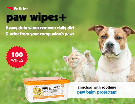 Petkin Paw Wipes 100 count