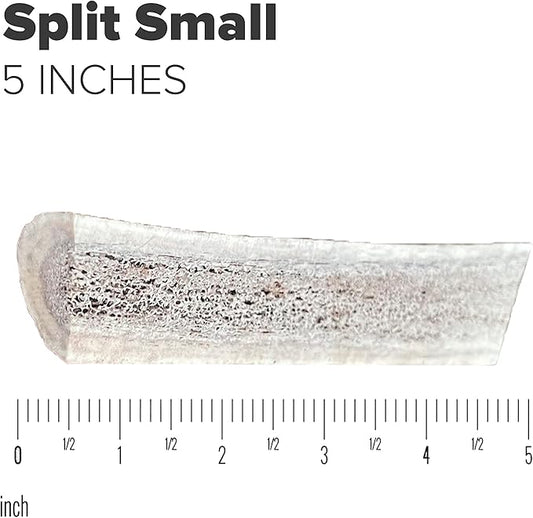 Split Elk Antlers for Dogs - Small Size Split Antlers for Dogs - Long-Lasting Split Dog Antlers - Naturally Shed Split Elk Antler - Premium Dog Antler Chews (5 inch)
