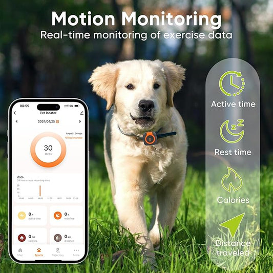GPS Tracker for Dogs,Cat Tracker GPS Dog Tracker Health Monitoring for GPS Dog Collar Smart GPS Cat Tracker Dog GPS Tracker Pet Tracker for Cats 4G Network Dog Tracker Tag