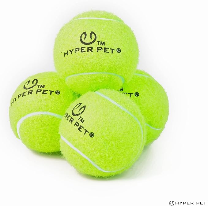 Hyper Pet MINI Tennis Balls for Dogs (Pet Safe Dog Ball for Exercise & Training, Interactive Toys work with Hyper Pet K9 Kannon MINI Launcher - 4 Pack MINI Green