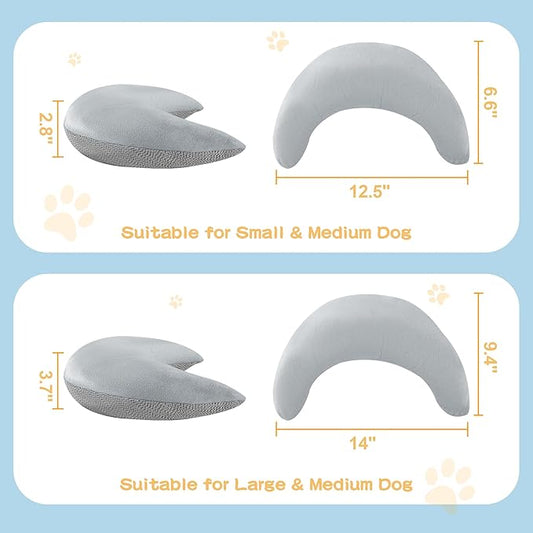 HOMBYS Chewproof Dog Pillow, Calming Toy for Dogs Anxiety Relief, Suitable for Both Crazy Tearers & Tame Dogs, Furry Surface Soft & Comfortable Dog Neck Pillow ImproveSleeping Machine Washable12.8x6.8