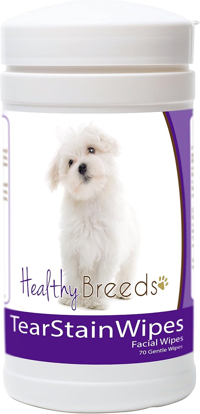 Healthy Breeds Maltese Tear Stain Wipes 70 Count