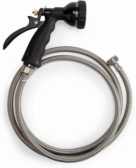 Master Equipment 6-in-1 Spray Hoses — Versatile, Brightly Colored Hoses for Use in Pet Grooming Shops - 60", Black