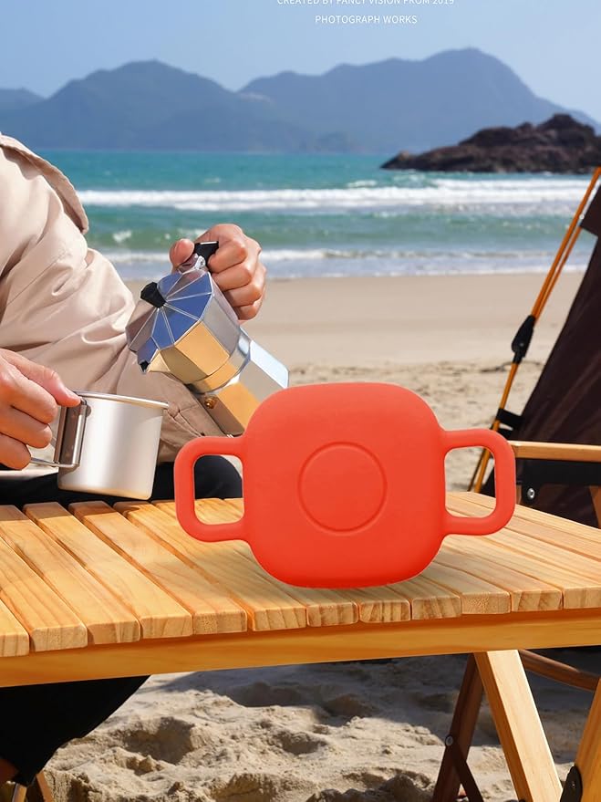 Case for Tile by Life360 Mate (2024) Bluetooth Tracker for Dog, Cat, Pets, Soft Silicone Protective Portable Scratch Shock Resistant,1 Red+1 Blue.