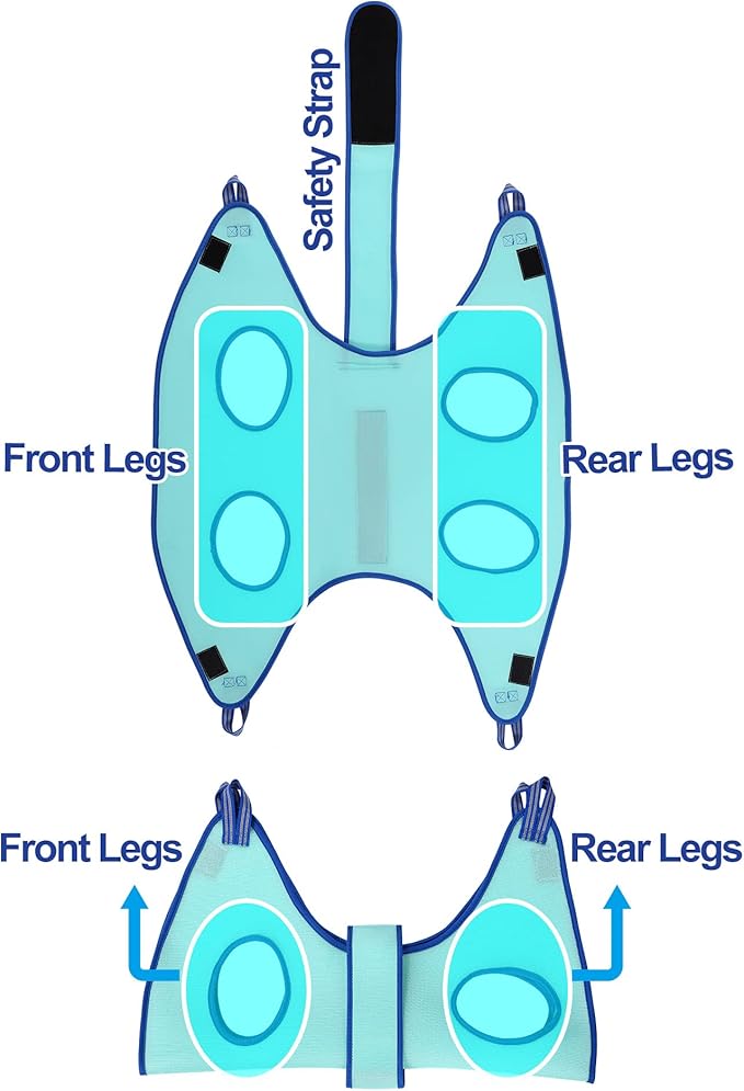 Dog Pet Grooming Hammock,S Dog Hanging Harness for Nail Clipping, Dog Trimming Cutting Hammock, Dog Sling Holder Helper for Small Dogs, Dog Grooming Restraint Bag with Wide Strap Sewed