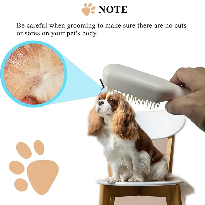 Scalable Grooming Brush for Small Dogs, Puppy Brush , Soft Dog Brush for Shih Tzus, Yorkies, Maltipoos, Maltese (Pink)
