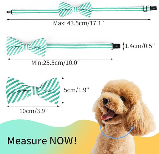 Segarty Dog Bow Tie, 30 PCS Bowties Dog Collar Cat Collar Bulk Holiday Grooming Bows for Pet Puppy Photography Festival Party Neck Wear Gift, Plaid and Cute Patterned