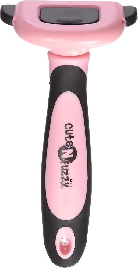 Deshedding Pet Grooming Comb, Pink, Medium