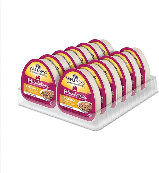 Wellness Petite Entrées Casserole with Tender Chicken, Green Beans & Carrots, 3-Ounce Cup (Pack of 12)