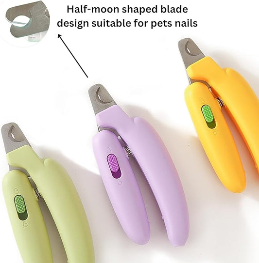 Cat & Dog Pet Nail Clipper - Razor Sharp & Durable Stainless-Steel Blade - Sturdy Non Slip Handles - Professional and Easy at-Home Grooming Tool for All Pets (Yellow)