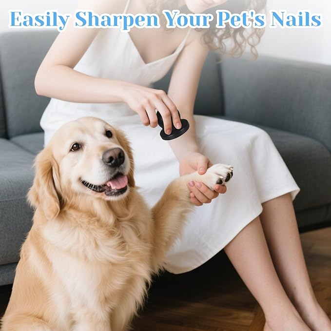 Dog Nail File for Wooden,Dog Scratch Pad for Nails with 3 Replaceable Sandpaper,Suitable for Pet Stores, Home Cats and Other Small Pets to Use (Black)
