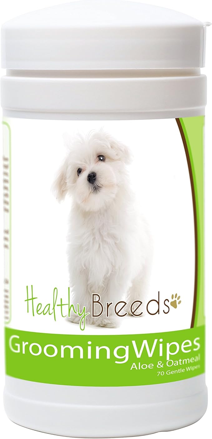 Healthy Breeds Maltese Grooming Wipes 70 Count