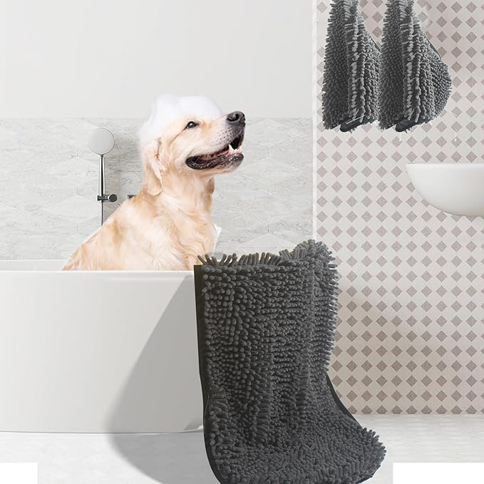 Dog Towels for Drying Dogs,Super Absorbent, Soft and Quick Pet Grooming Towel,Heavy Duty Microfiber Bath Towel, Pets' Bathing Supplies Cat,Machine Washable,31Inch X 12Inch