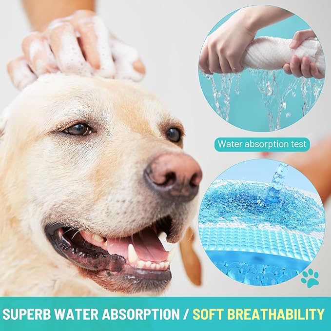 6 Pack Disposable Dog Towel,Soft Large Dog Bath Towels Made of Microfiber for Drying Dogs,Cats (6)