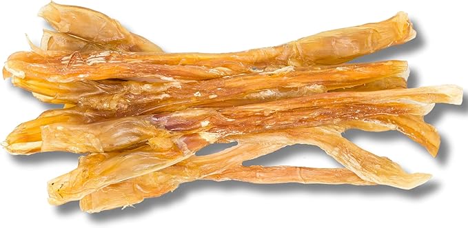 hotspot pets Beef Tendon Chews for Dogs - 8 Inch All Natural, Free-Range, Grass-Fed Premium USDA Gambrol Beef Tendon Stick Treats - Made in USA (1 Pound - 21-23pcs)